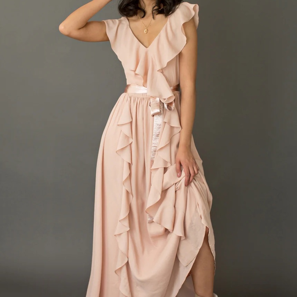 Joyfolie Dress: Genevre Dress in Nude Blush